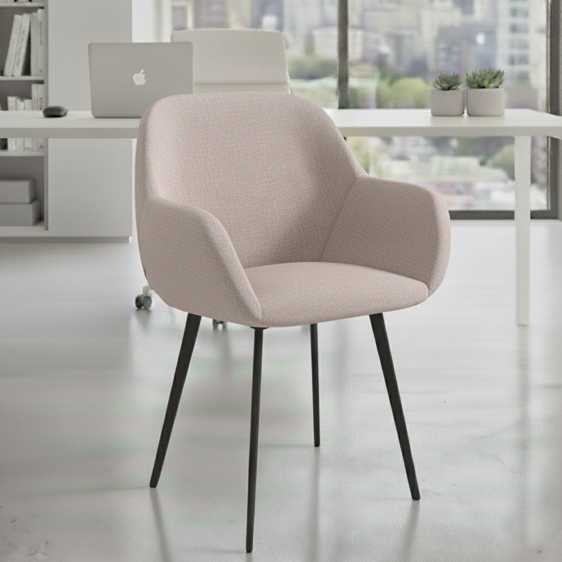 silla confidente beige moon 4 patas 2