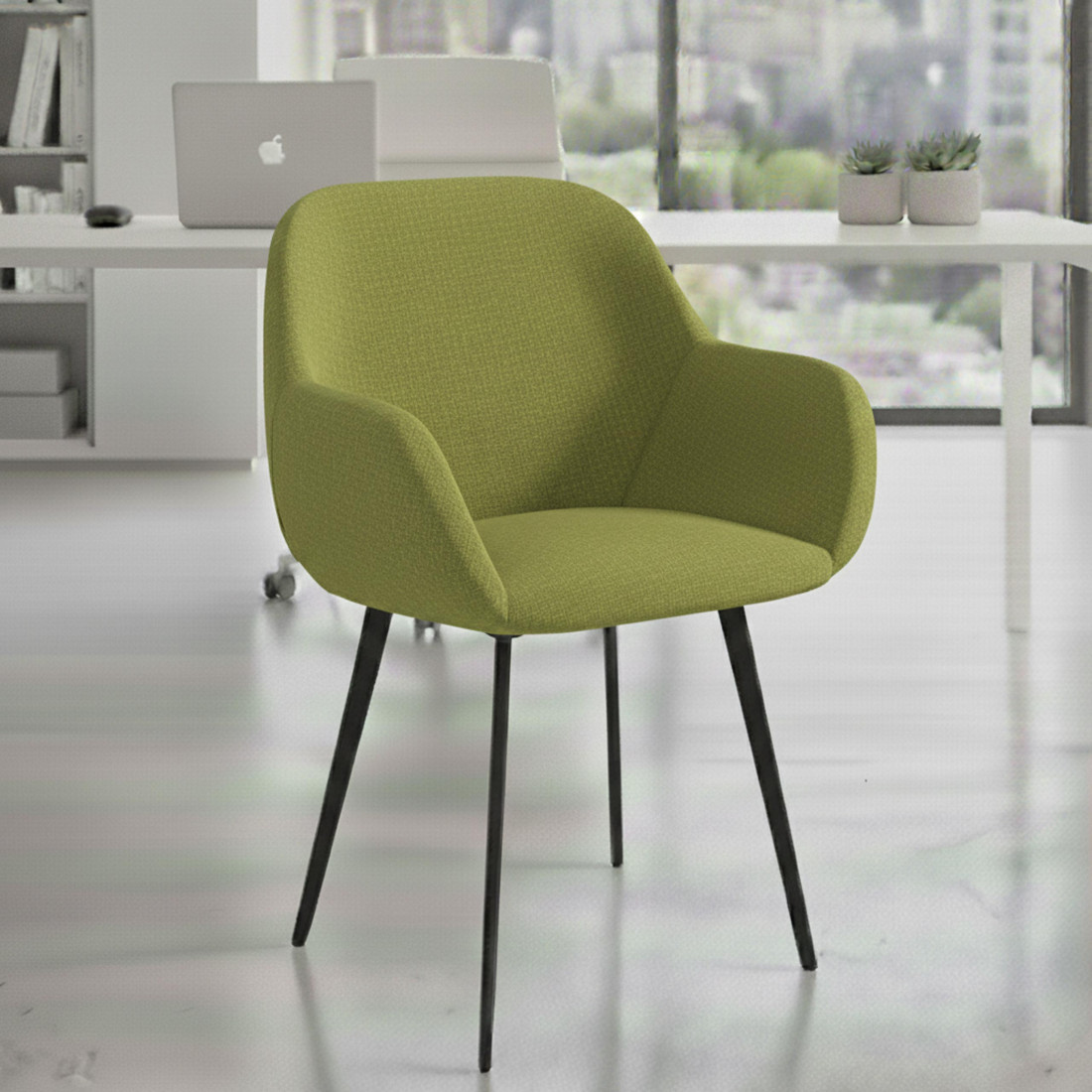 silla confidente verde moon 4 patas 2