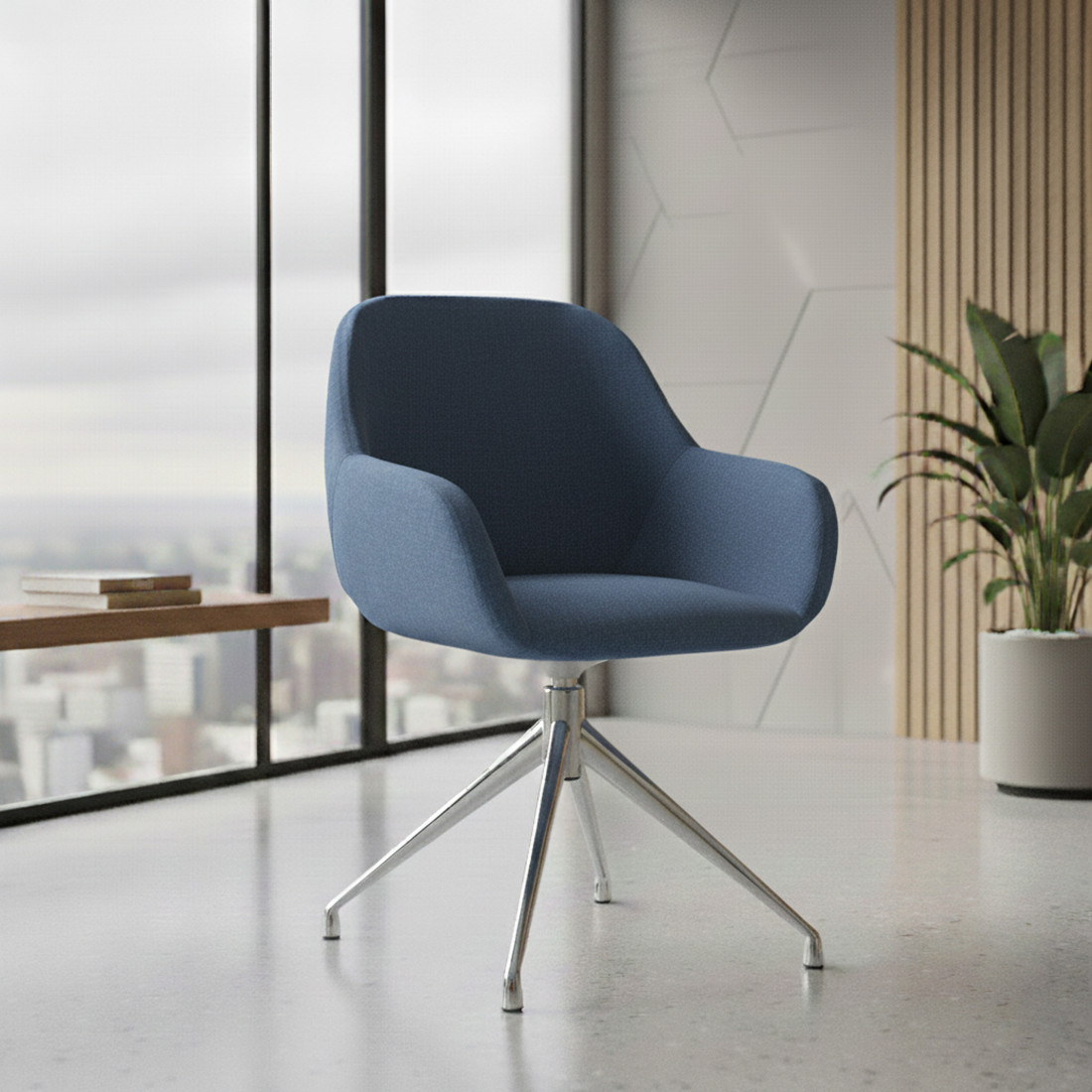 silla confidente azul moon giratoria 2