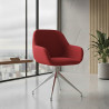 silla confidente rojo moon giratoria 2