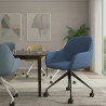 silla confidente azul moon giratoria con ruedas 2