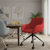silla confidente rojo moon giratoria con ruedas 2
