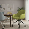 silla confidente verde moon giratoria con ruedas 2