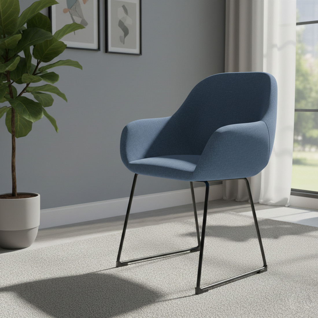 silla confidente azul moon patin 2