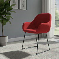 Silla de visitante Moon estructura patin - ROJO, Negro Second image