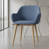 silla confidente azul moon 4 patas madera 2