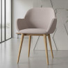 silla confidente beige moon 4 patas madera 2