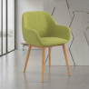 silla confidente verde moon 4 patas madera 2