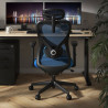 silla ergonomica azul prime estructura negra malla 2