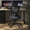 silla ergonomica gris prime estructura negra malla 2
