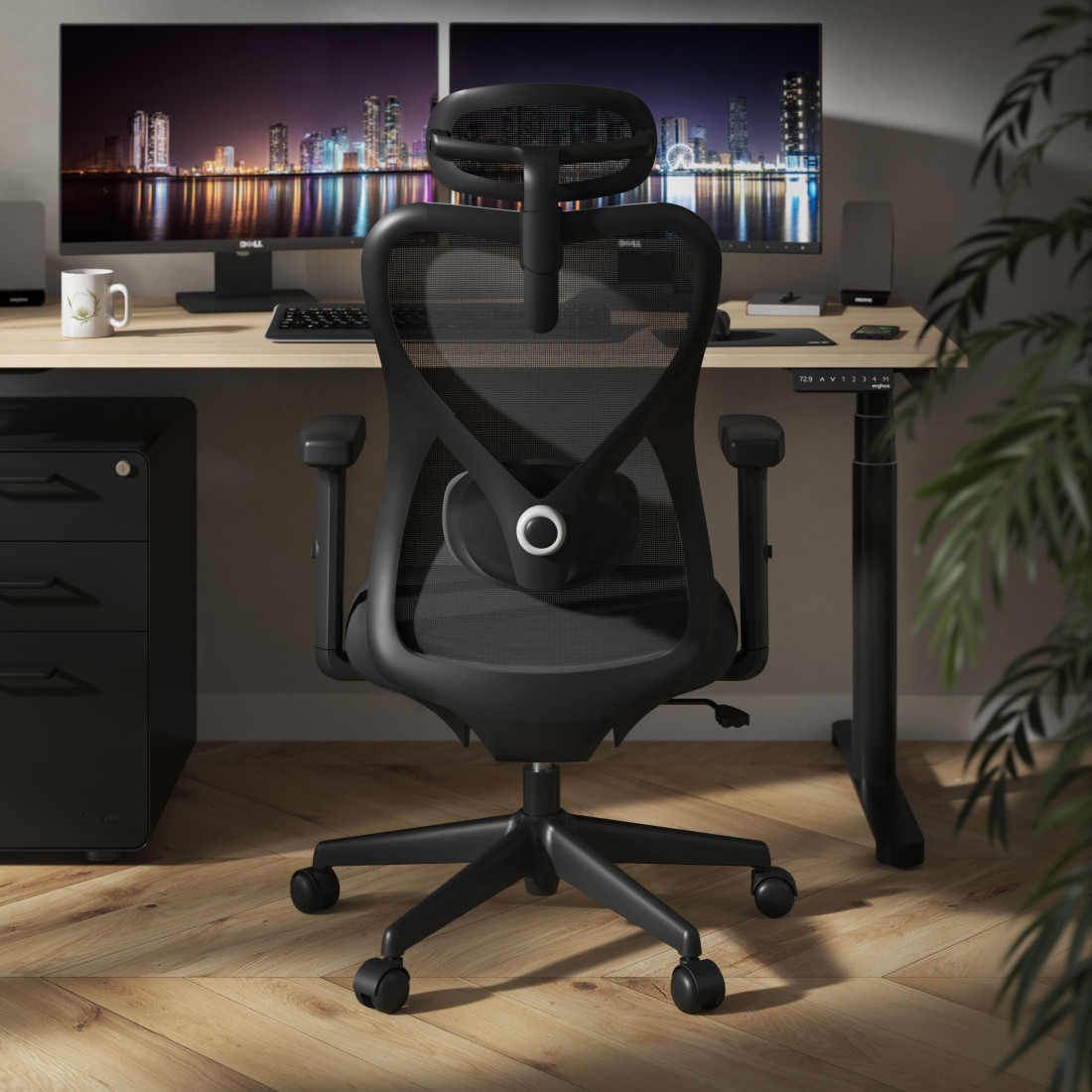 silla ergonomica negro prime estructura negra malla 2