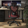 silla ergonomica rojo prime estructura negra malla 2
