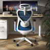 silla ergonomica azul prime estructura blanca malla 2
