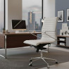 silla ejecutiva blanco forli respaldo bajo piel natura piel natural 2