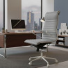 silla ejecutiva blanco gris forli respaldo alto estructura blanca piel sintetica 2