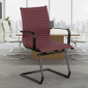 silla confidente rojo croma estructura negra ecopiel piel sintetica 2