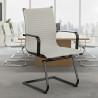 silla confidente blanco croma estructura negra ecopiel piel sintetica 2
