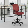 taburete de oficina rojo nicole taburete malla 2