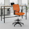 taburete de oficina naranja nicole taburete malla 2