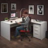 Mesa de escritorio en L Work fondo 80, estructura monocolor