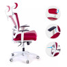 silla ergonomica rojo kendo estructura blanca reposacabezas malla 3