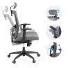 silla ergonomica gris kendo estructura negra reposacabezas malla 3