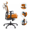 silla ergonomica naranja kendo estructura negra reposacabezas malla 3
