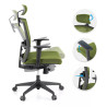 silla ergonomica verde kendo estructura negra reposacabezas malla 3