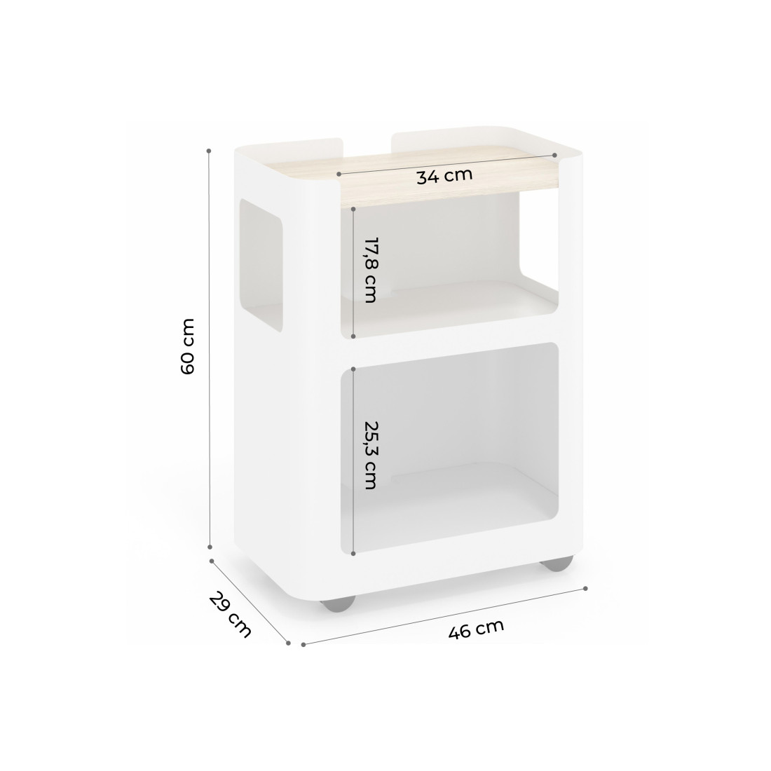 cajonera de escritorio blanco xenon 7