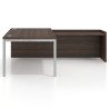 Mesa de dirección en L Kube fondo 100cm con ala WorkPlus estructura aluminio