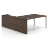 Mesa de dirección en L Kube fondo 100cm con ala WorkPlus estructura aluminio