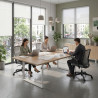 Mesa para reuniones rectangular fondo 126 cm, estructura blanca