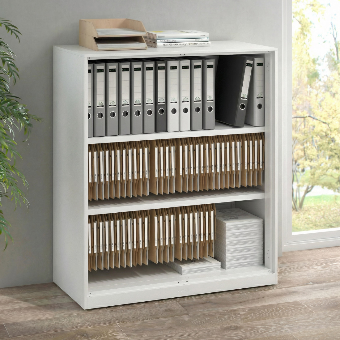 Estanteria de metal para oficina sin puertas Strong 109x92cm