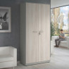 Armario de oficina metálico con puertas de melamina Strong 185x92cm, estructura aluminio