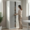 armario de persiana 185x92 aluminio strong puertas de persiana blanco 2