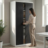 armario de persiana 185x92 negro strong puertas de persiana blanco 2