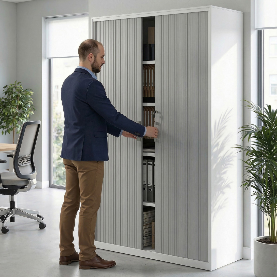 armario de persiana 185x120 aluminio strong blanco 2