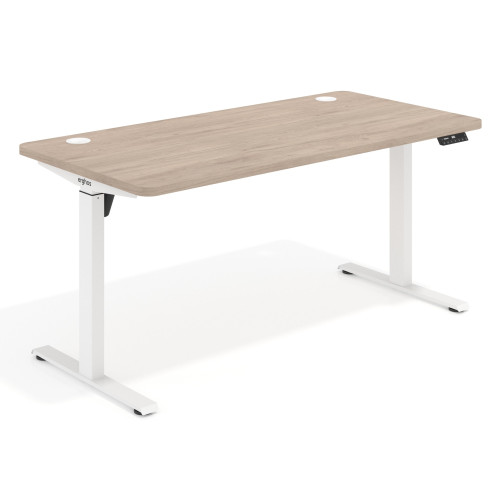 Escritorio Elevable Erghos Motion estructura blanca 4 cantos curvos - 120x68