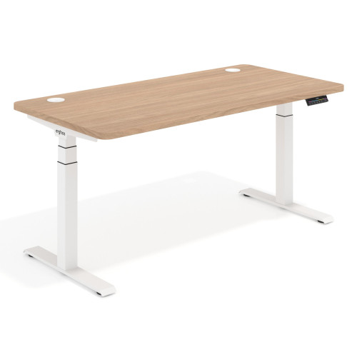 Escritorio Elevable Erghos Motion Pro estructura blanca 2 cantos curvos - 180x80