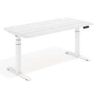 Escritorio Elevable Erghos Motion Pro estructura blanca 2 cantos curvos - ALBO, 180x80