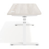 Escritorio Elevable Erghos Motion Pro estructura blanca 2 cantos curvos