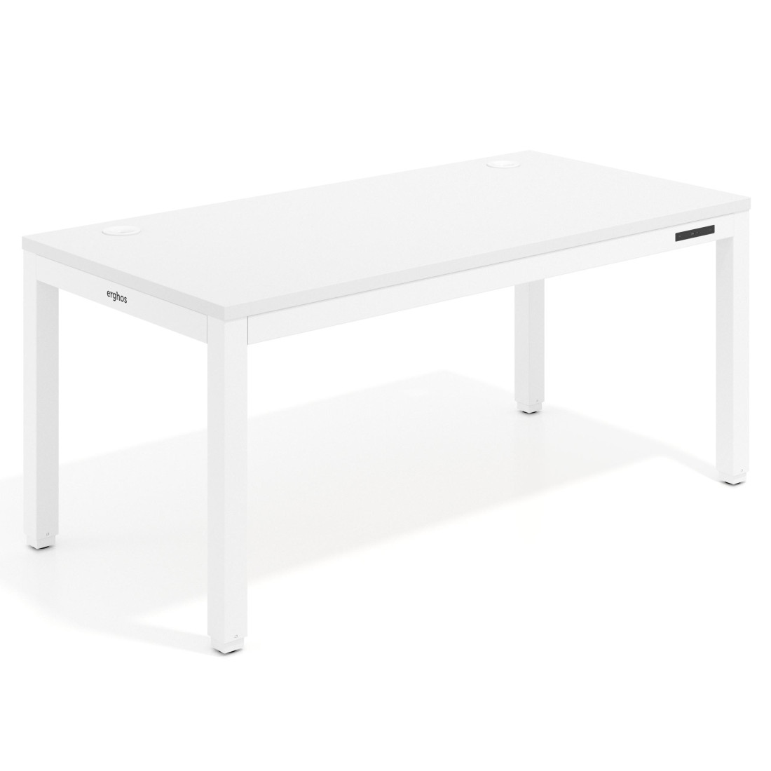 escritorio elevable 160x80 blanco mate erghos quad recto 1