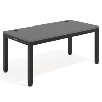 Escritorio Elevable Erghos Quad 4 patas, estructura negra canto recto - GRIS TORMENTA, 160X80
