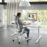 escritorio elevable 160x120 dch blanco mate erghos xl 4 cantos curvos 1