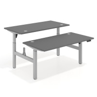 Mesa Multipuesto Elevable eléctrica Erghos Motion estructura aluminio canto recto - GRIS TORMENTA, 120x166