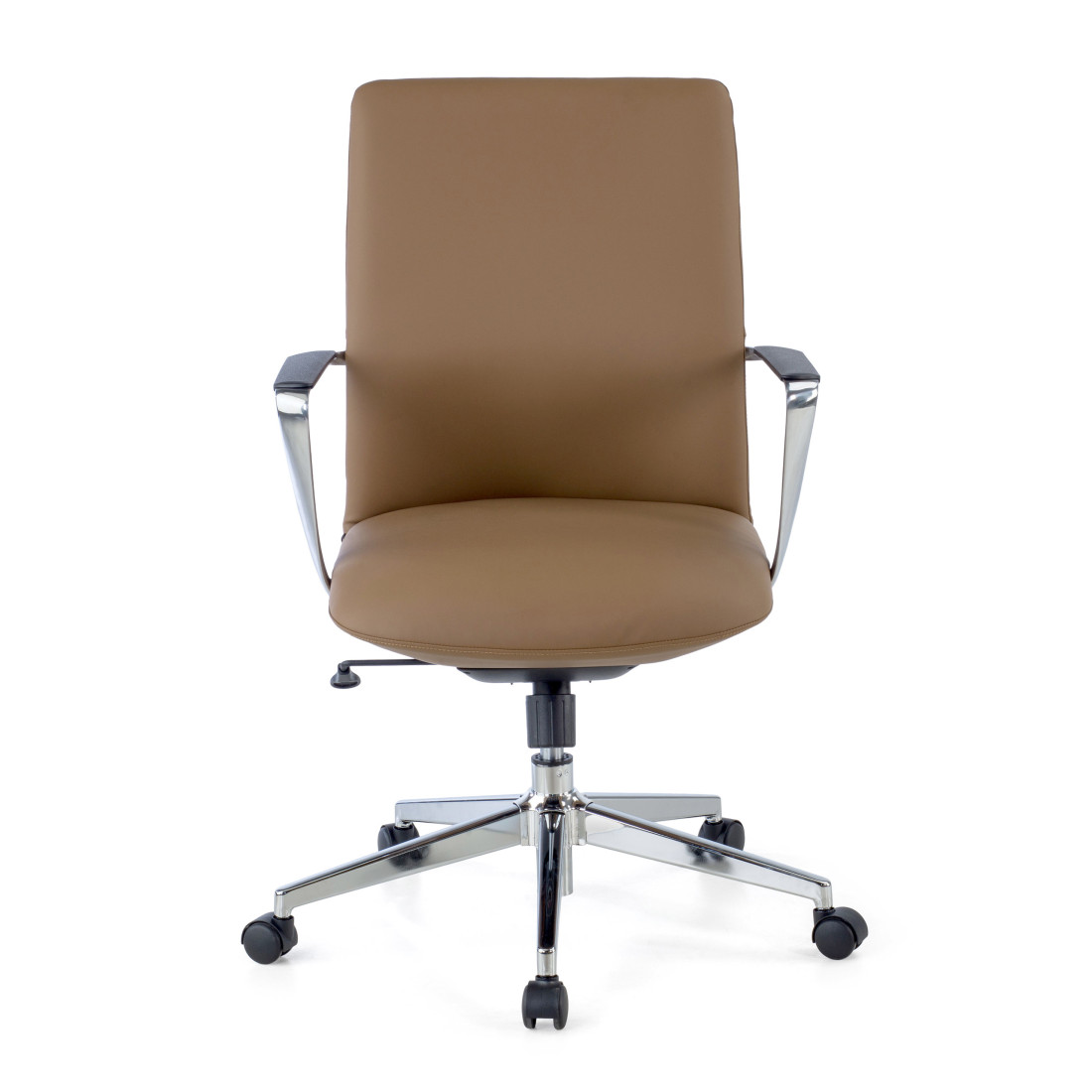 sillon de oficina beige bristol respaldo bajo piel sintetica piel sintetica 3