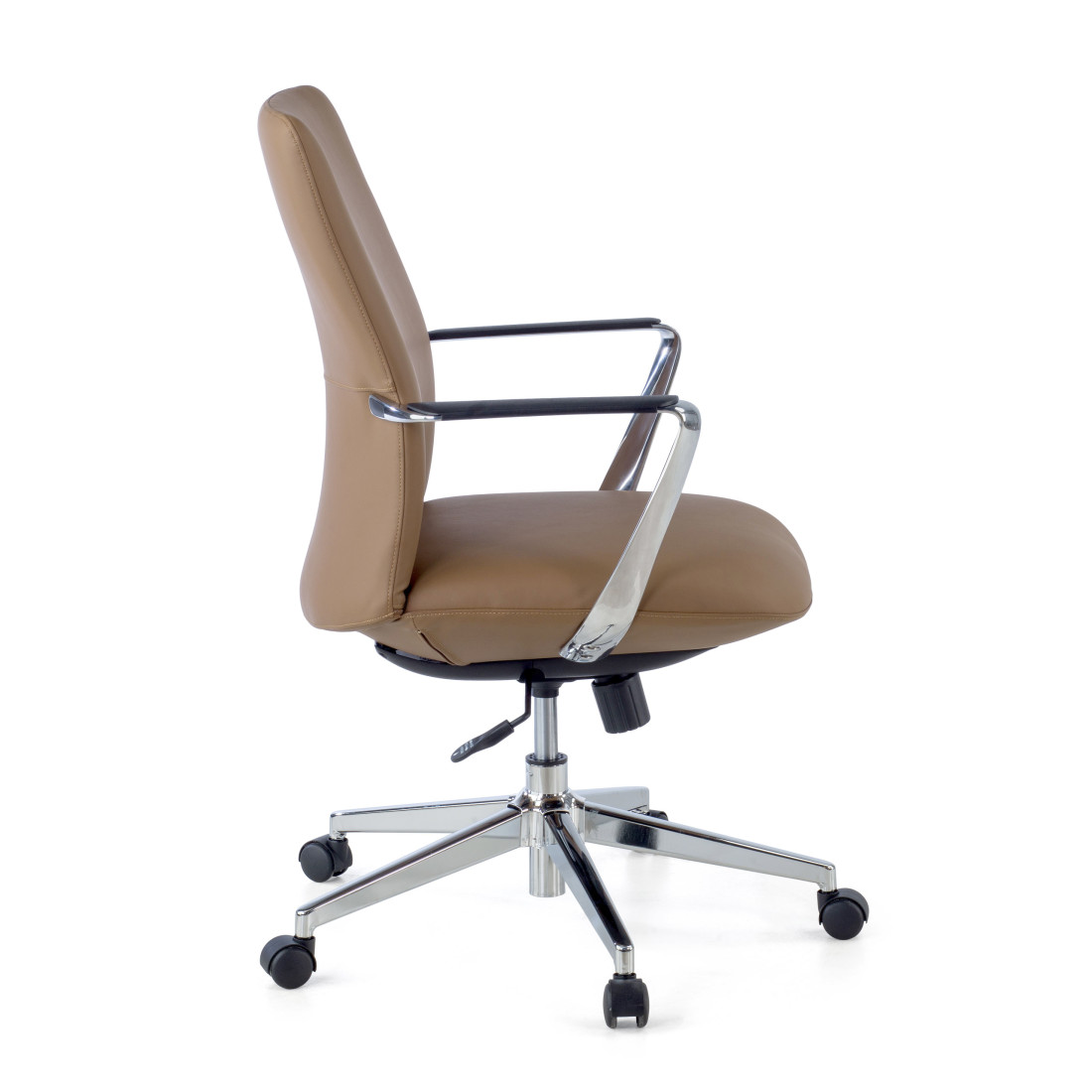 sillon de oficina beige bristol respaldo bajo piel sintetica piel sintetica 4