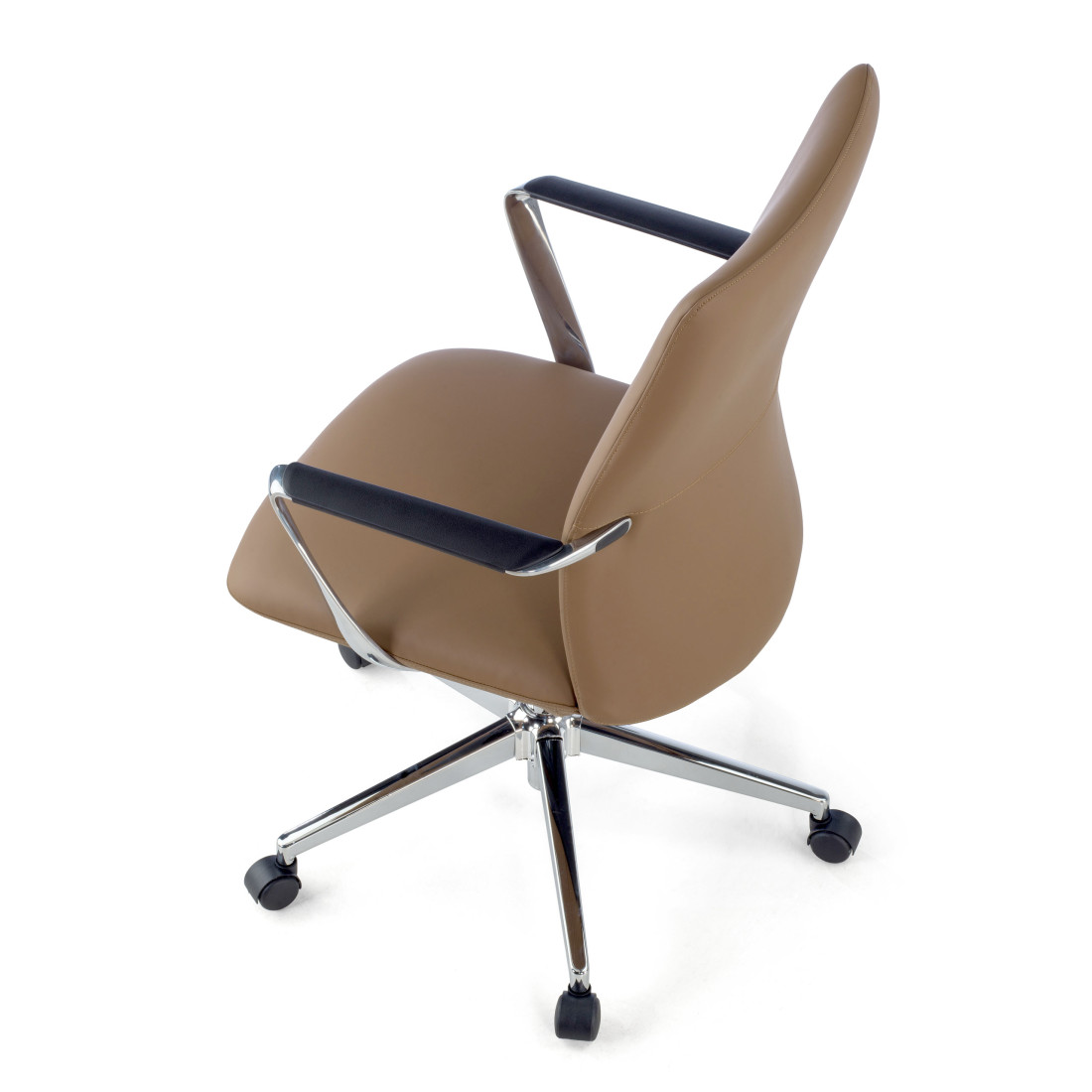 sillon de oficina beige bristol respaldo bajo piel sintetica piel sintetica 9