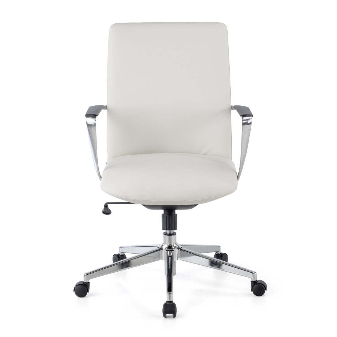 sillon de oficina blanco bristol respaldo bajo piel sintetica piel sintetica 3