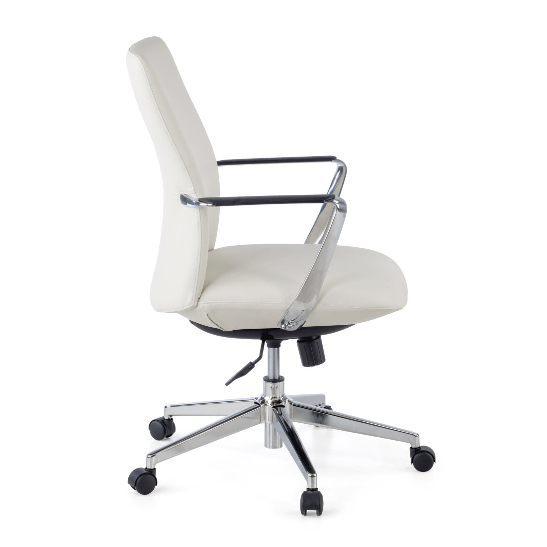 sillon de oficina blanco bristol respaldo bajo piel sintetica piel sintetica 4